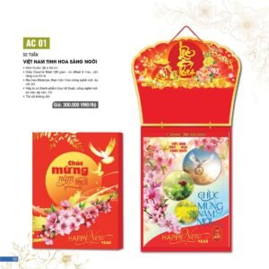 Lịch 52 Tuần 2027 AC Mẫu AC01 - Việt Nam Tinh Hoa Sáng Ngời (18  x  193 cm) Xưởng In Ép Kim Nhũ Vàng Tận Gốc in logo doanh nghiệp quà tặng Tết tại Xưởng Quà Tặng Quang Vũ
