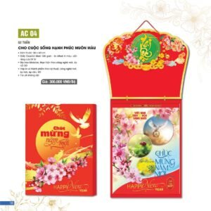 Lịch 52 Tuần 2027 AC Mẫu AC04 - Cho Cuộc Sống Hạnh Phúc Muôn Màu (15  x  16 cm) Xưởng In Ép Kim Nhũ Vàng Tận Gốc in logo doanh nghiệp quà tặng Tết tại Xưởng Quà Tặng Quang Vũ