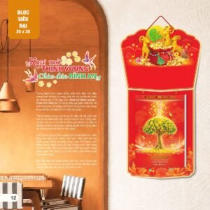 Lịch Bloc Siêu Đại 2027 AH Mẫu AH05 (25 x 35 cm) Xưởng In Ép Kim Nhũ Vàng Tận Gốc in logo doanh nghiệp quà tặng Tết tại Xưởng Quà Tặng Quang Vũ