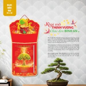 Lịch Bloc Siêu Đại 2027 AH Mẫu AH08 (20 x 30cm) Xưởng In Ép Kim Nhũ Vàng Tận Gốc in logo doanh nghiệp quà tặng Tết tại Xưởng Quà Tặng Quang Vũ