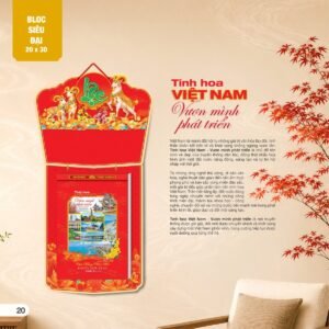 Lịch Bloc Siêu Đại 2027 AH Mẫu AH09 (20 x 30cm) Xưởng In Ép Kim Nhũ Vàng Tận Gốc in logo doanh nghiệp quà tặng Tết tại Xưởng Quà Tặng Quang Vũ