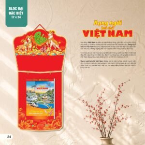 Lịch Bìa Treo 2027 AH Mẫu AH18 (17 x 24 cm) Xưởng In Ép Kim Nhũ Vàng Tận Gốc in logo doanh nghiệp quà tặng Tết tại Xưởng Quà Tặng Quang Vũ