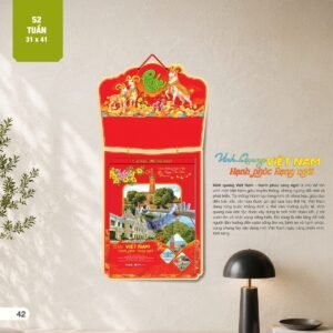 Lịch 52 Tuần 2027 AH Mẫu AH25 (31 x 41 cm) Xưởng In Ép Kim Nhũ Vàng Tận Gốc in logo doanh nghiệp quà tặng Tết tại Xưởng Quà Tặng Quang Vũ