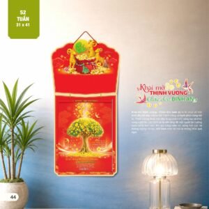 Lịch 52 Tuần 2027 AH Mẫu AH26 (13  x  14 cm) Xưởng In Ép Kim Nhũ Vàng Tận Gốc in logo doanh nghiệp quà tặng Tết tại Xưởng Quà Tặng Quang Vũ