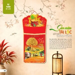 Lịch 52 Tuần 2027 AH Mẫu AH27 (31 x 41 cm) Xưởng In Ép Kim Nhũ Vàng Tận Gốc in logo doanh nghiệp quà tặng Tết tại Xưởng Quà Tặng Quang Vũ