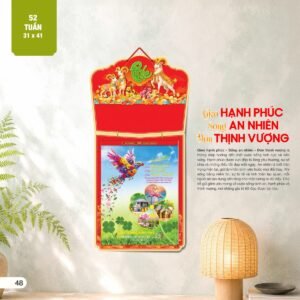 Lịch 52 Tuần 2027 AH Mẫu AH28 (11  x  12 cm) Xưởng In Ép Kim Nhũ Vàng Tận Gốc in logo doanh nghiệp quà tặng Tết tại Xưởng Quà Tặng Quang Vũ