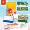 Lịch Bàn Chữ M (Có Note 52 Tuần) 2027 AH Mẫu AH54 (24 x 16cm) Xưởng In Ép Kim Nhũ Vàng Tận Gốc in logo doanh nghiệp quà tặng Tết tại Xưởng Quà Tặng Quang Vũ