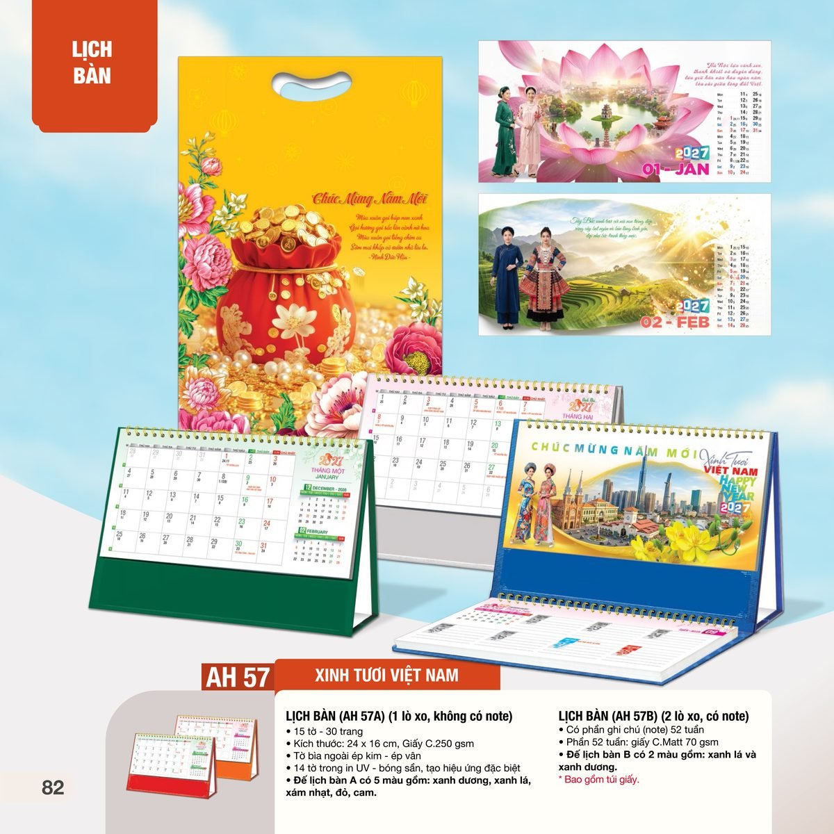 Lịch Bàn Chữ M (Có Note 52 Tuần) 2027 AH Mẫu AH57 (24 x 16cm) Xưởng In Ép Kim Nhũ Vàng Tận Gốc Lịch Bàn Chữ M (Có Note 52 Tuần) 2027 AH Mẫu AH57 (24 x 16cm) Xưởng In Ép Kim Nhũ Vàng Tận Gốc in logo doanh nghiệp quà tặng Tết tại Xưởng Quà Tặng Quang Vũ