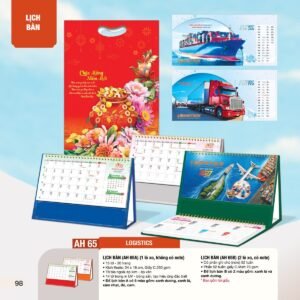Lịch Bàn Chữ M (Có Note 52 Tuần) 2027 AH Mẫu AH65 (24 x 16cm) Xưởng In Ép Kim Nhũ Vàng Tận Gốc in logo doanh nghiệp quà tặng Tết tại Xưởng Quà Tặng Quang Vũ