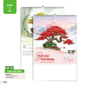 Lịch Treo Tường Lò Xo 7 Tờ 2027 AH Mẫu AH79 (40 x 60cm) Xưởng In Ép Kim Nhũ Vàng Tận Gốc in logo doanh nghiệp quà tặng Tết tại Xưởng Quà Tặng Quang Vũ