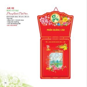 Lịch Bloc 2027 AK Mẫu AK02 (29 x 41 cm) Xưởng In Ép Kim Nhũ Vàng Tận Gốc in logo doanh nghiệp quà tặng Tết tại Xưởng Quà Tặng Quang Vũ