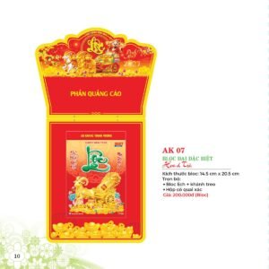Lịch Bloc Đại Đặc Biệt 2027 AK Mẫu AK07 (29 x 41 cm) Xưởng In Ép Kim Nhũ Vàng Tận Gốc in logo doanh nghiệp quà tặng Tết tại Xưởng Quà Tặng Quang Vũ