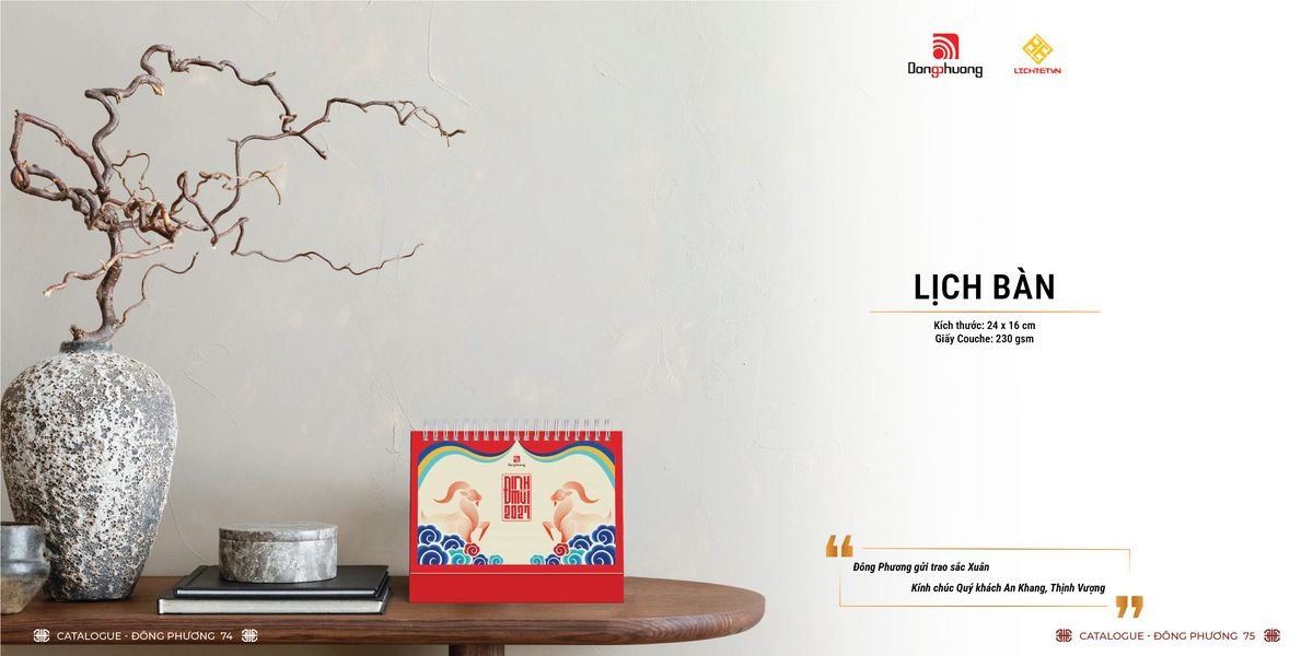 Lịch Bloc ĐP 2027 DP36 Xưởng In Ép Kim Nhũ Vàng Tận Gốc