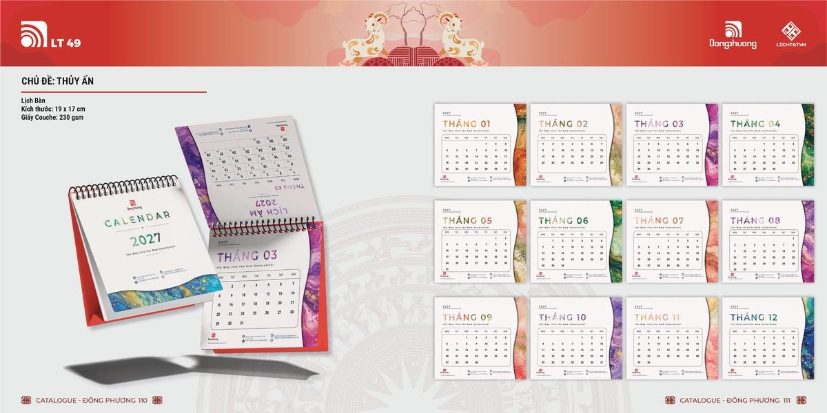 Lịch Bloc ĐP 2027 DP54 Xưởng In Ép Kim Nhũ Vàng Tận Gốc Lịch Bloc ĐP 2027 DP54 Xưởng In Ép Kim Nhũ Vàng Tận Gốc