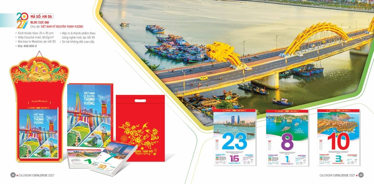 Lịch Bloc Hoa Niên 2027 ĐP DPHN05 Xưởng In Ép Kim Nhũ Vàng Tận Gốc Lịch Bloc Hoa Niên 2027 ĐP DPHN05 Xưởng In Ép Kim Nhũ Vàng Tận Gốc