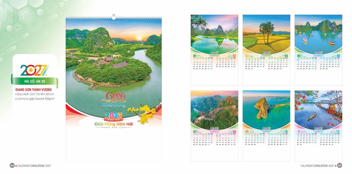 Lịch Bloc Hoa Niên 2027 ĐP DPHN31 Xưởng In Ép Kim Nhũ Vàng Tận Gốc