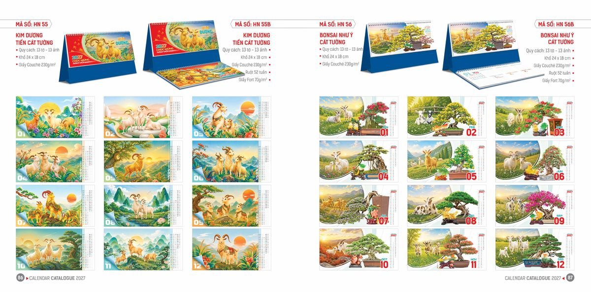 Lịch Bloc Hoa Niên 2027 ĐP DPHN42 Xưởng In Ép Kim Nhũ Vàng Tận Gốc