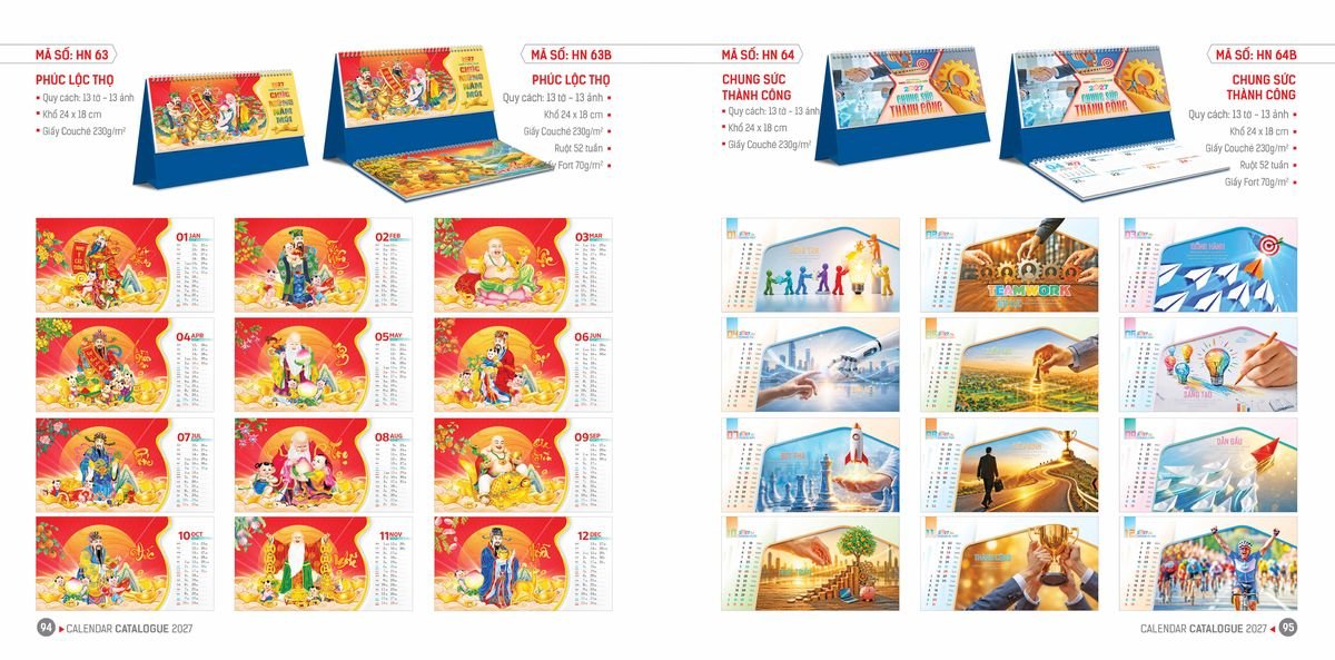 Lịch Bloc Hoa Niên 2027 ĐP DPHN46 Xưởng In Ép Kim Nhũ Vàng Tận Gốc