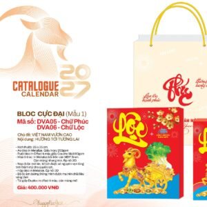 Lịch Bloc Cực Đại 2027 DVA Mẫu DVA05 (25 x 35cm) Xưởng In Ép Kim Nhũ Vàng Tận Gốc in logo doanh nghiệp quà tặng Tết tại Xưởng Quà Tặng Quang Vũ