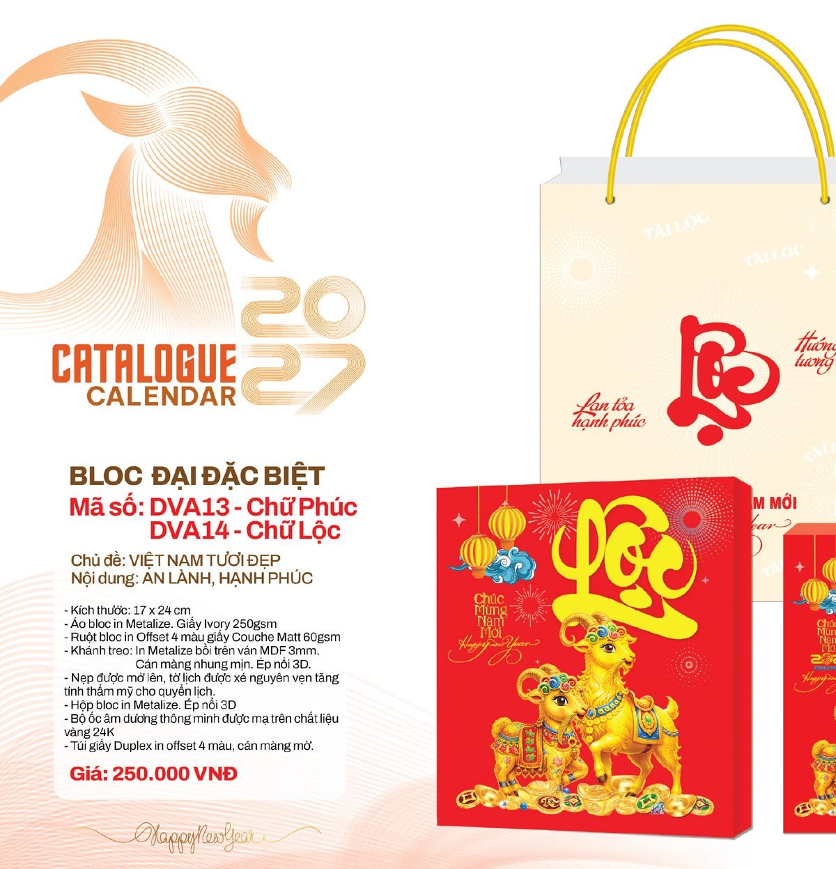 Lịch Bloc Đại Đặc Biệt 2027 DVA Mẫu DVA14 (17 x 24cm) Xưởng In Ép Kim Nhũ Vàng Tận Gốc Lịch Bloc Đại Đặc Biệt 2027 DVA Mẫu DVA14 (17 x 24cm) Xưởng In Ép Kim Nhũ Vàng Tận Gốc in logo doanh nghiệp quà tặng Tết tại Xưởng Quà Tặng Quang Vũ