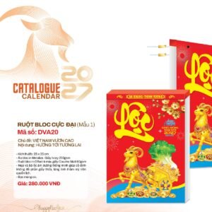 Lịch Bloc Cực Đại 2027 DVA Mẫu DVA20 - Thuận Buồm Xuôi Gió (25 x 35cm) Xưởng In Ép Kim Nhũ Vàng Tận Gốc in logo doanh nghiệp quà tặng Tết tại Xưởng Quà Tặng Quang Vũ