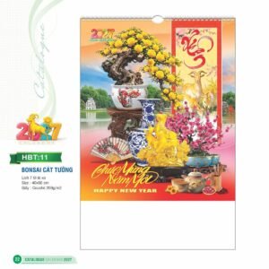 Lịch Bloc 2027 HBT Mẫu HBT11 (29 x 41 cm) Xưởng In Ép Kim Nhũ Vàng Tận Gốc in logo doanh nghiệp quà tặng Tết tại Xưởng Quà Tặng Quang Vũ