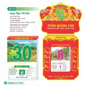 Lịch Bloc Đại Đặc Biệt 2027 HBT Mẫu HBT165 - Lộc Xuân (17 x 24cm) Xưởng In Ép Kim Nhũ Vàng Tận Gốc in logo doanh nghiệp quà tặng Tết tại Xưởng Quà Tặng Quang Vũ