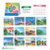 Lịch Để Bàn 2027 HBT Mẫu HBT37 (19 x 21cm) Xưởng In Ép Kim Nhũ Vàng Tận Gốc in logo doanh nghiệp quà tặng Tết tại Xưởng Quà Tặng Quang Vũ