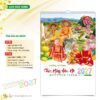 Lịch Treo Tường 2027 HT Mẫu HT53 (40 x 60cm) Xưởng In Ép Kim Nhũ Vàng Tận Gốc in logo doanh nghiệp quà tặng Tết tại Xưởng Quà Tặng Quang Vũ