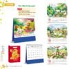 Lịch Để Bàn 2027 HT Mẫu HT75 (18 x 21cm) Xưởng In Ép Kim Nhũ Vàng Tận Gốc in logo doanh nghiệp quà tặng Tết tại Xưởng Quà Tặng Quang Vũ