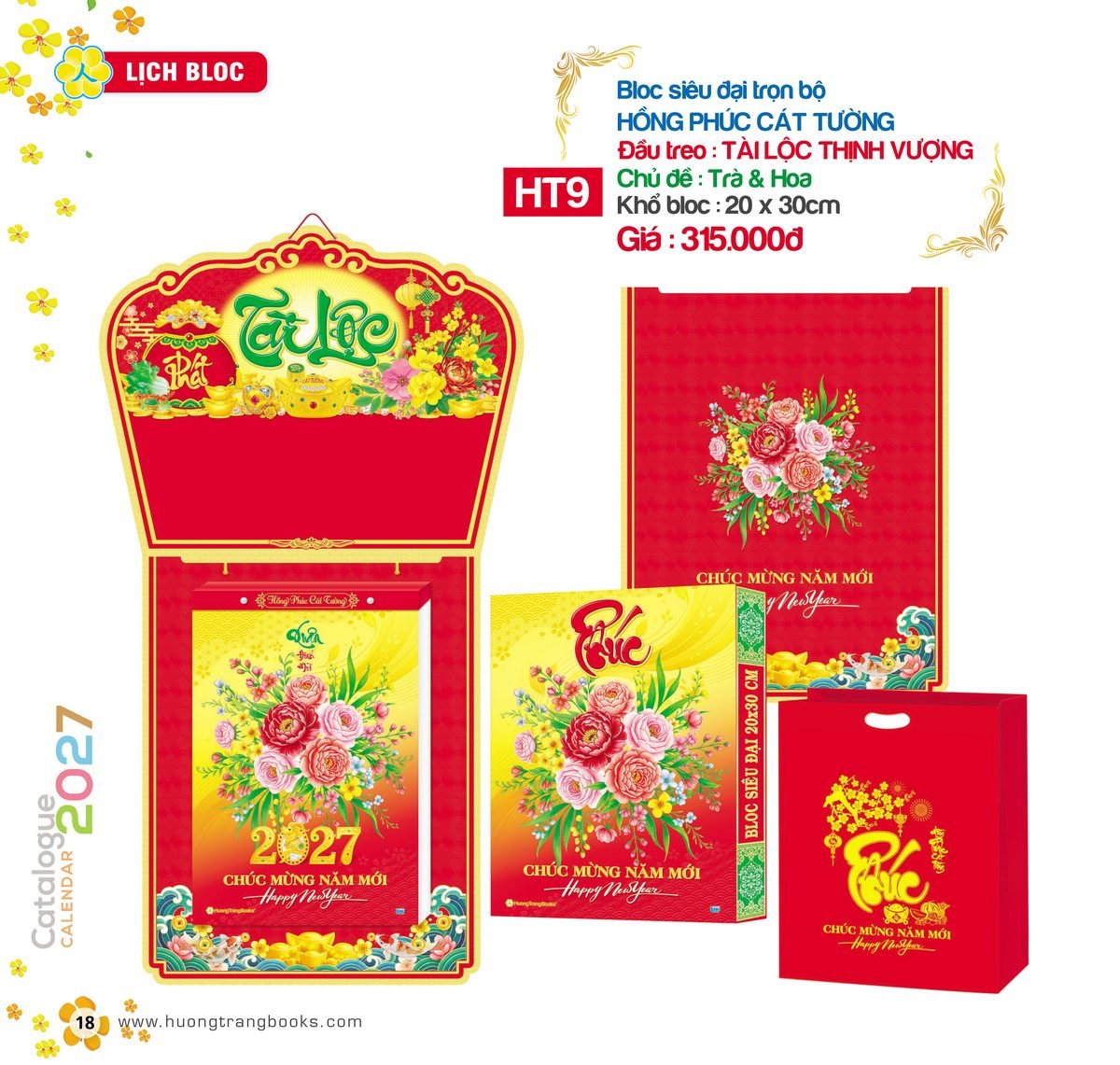 Lịch Bloc Siêu Đại 2027 HT Mẫu HT9 (20 x 30cm) Xưởng In Ép Kim Nhũ Vàng Tận Gốc Lịch Bloc Siêu Đại 2027 HT Mẫu HT9 (20 x 30cm) Xưởng In Ép Kim Nhũ Vàng Tận Gốc in logo doanh nghiệp quà tặng Tết tại Xưởng Quà Tặng Quang Vũ