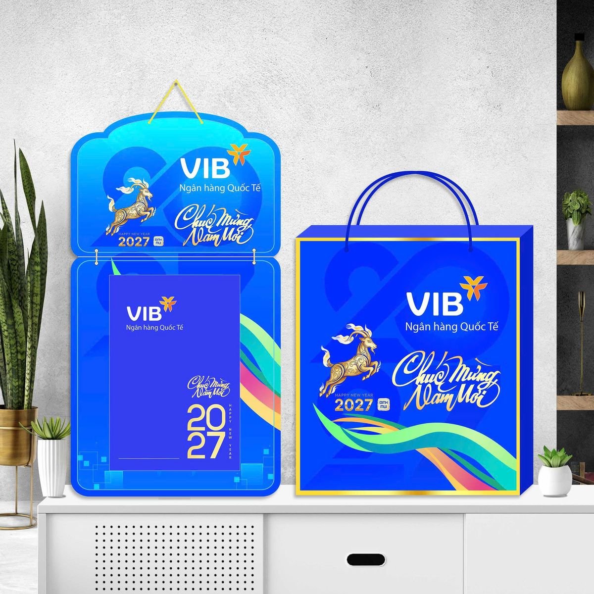 Lịch Khánh Gỗ Lamina 2 Đầu 2027 LM2D_060 - Quà Tặng Quang Vũ