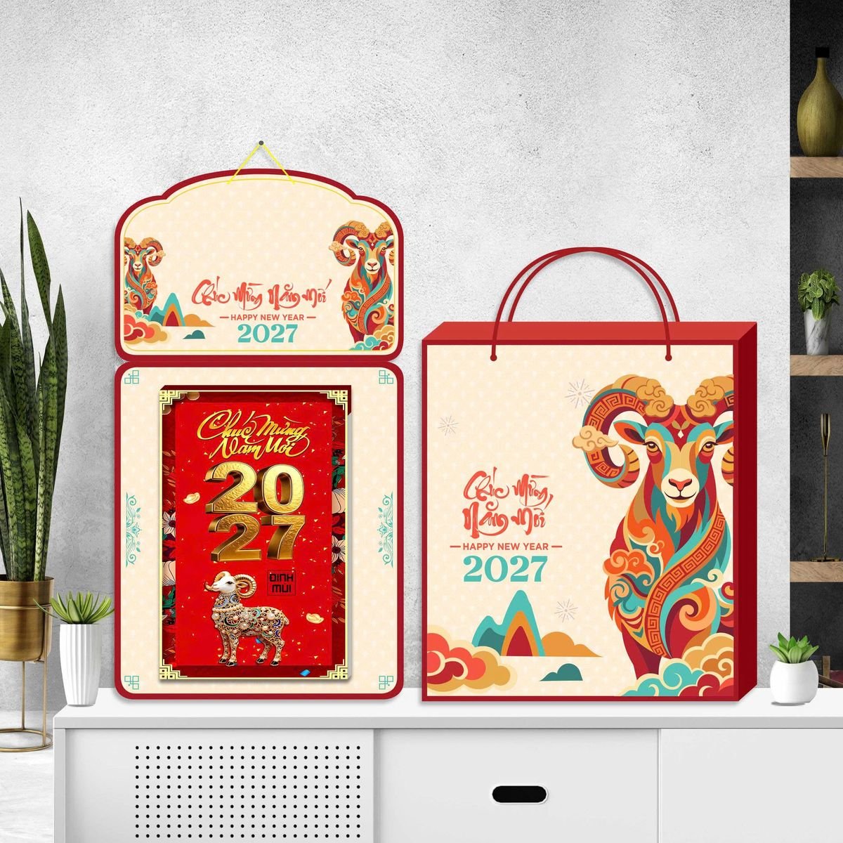 Lịch Khánh Gỗ Lamina 2 Đầu 2027 LM2D_064 - Quà Tặng Quang Vũ