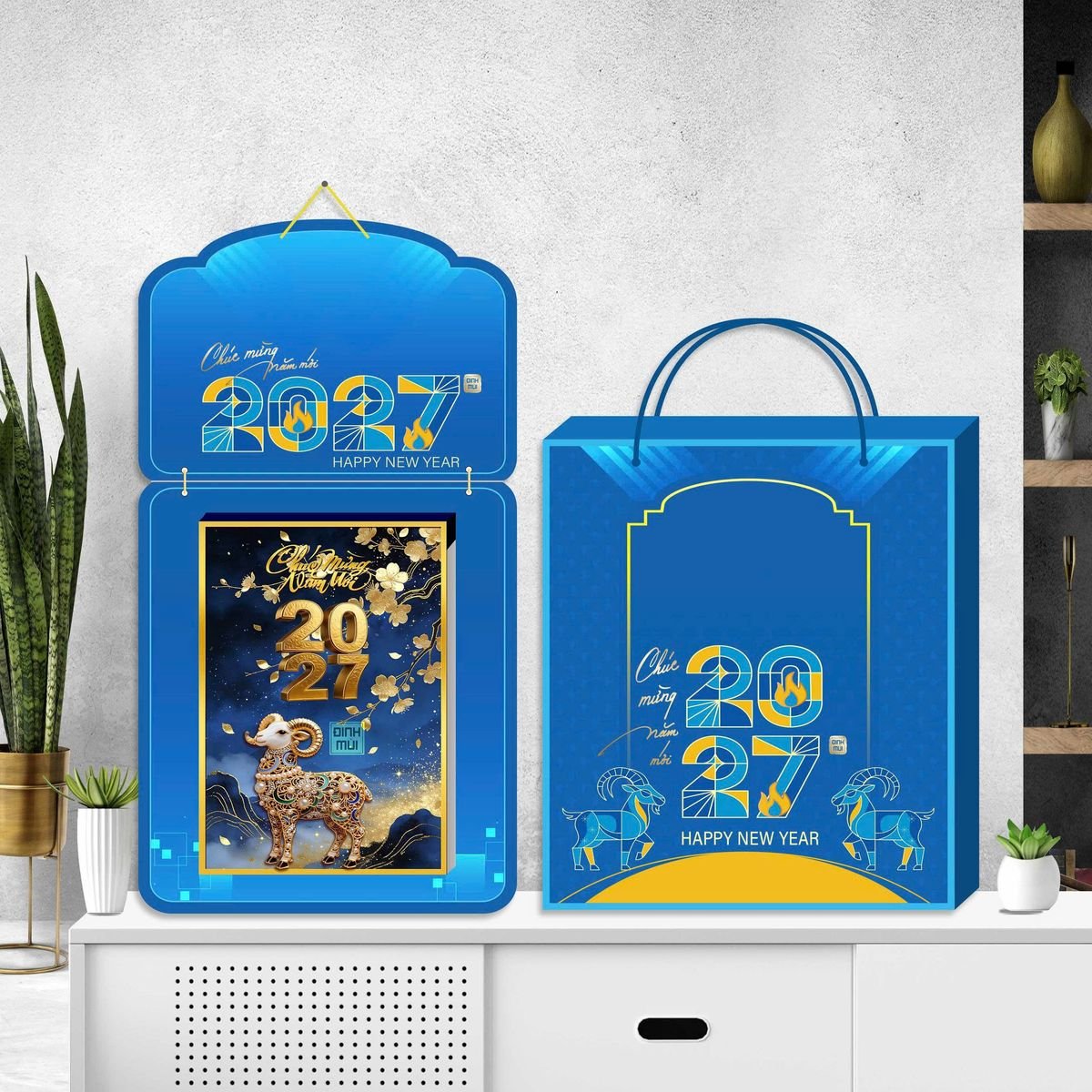 Lịch Khánh Gỗ Lamina 2 Đầu 2027 LM2D_065 - Quà Tặng Quang Vũ