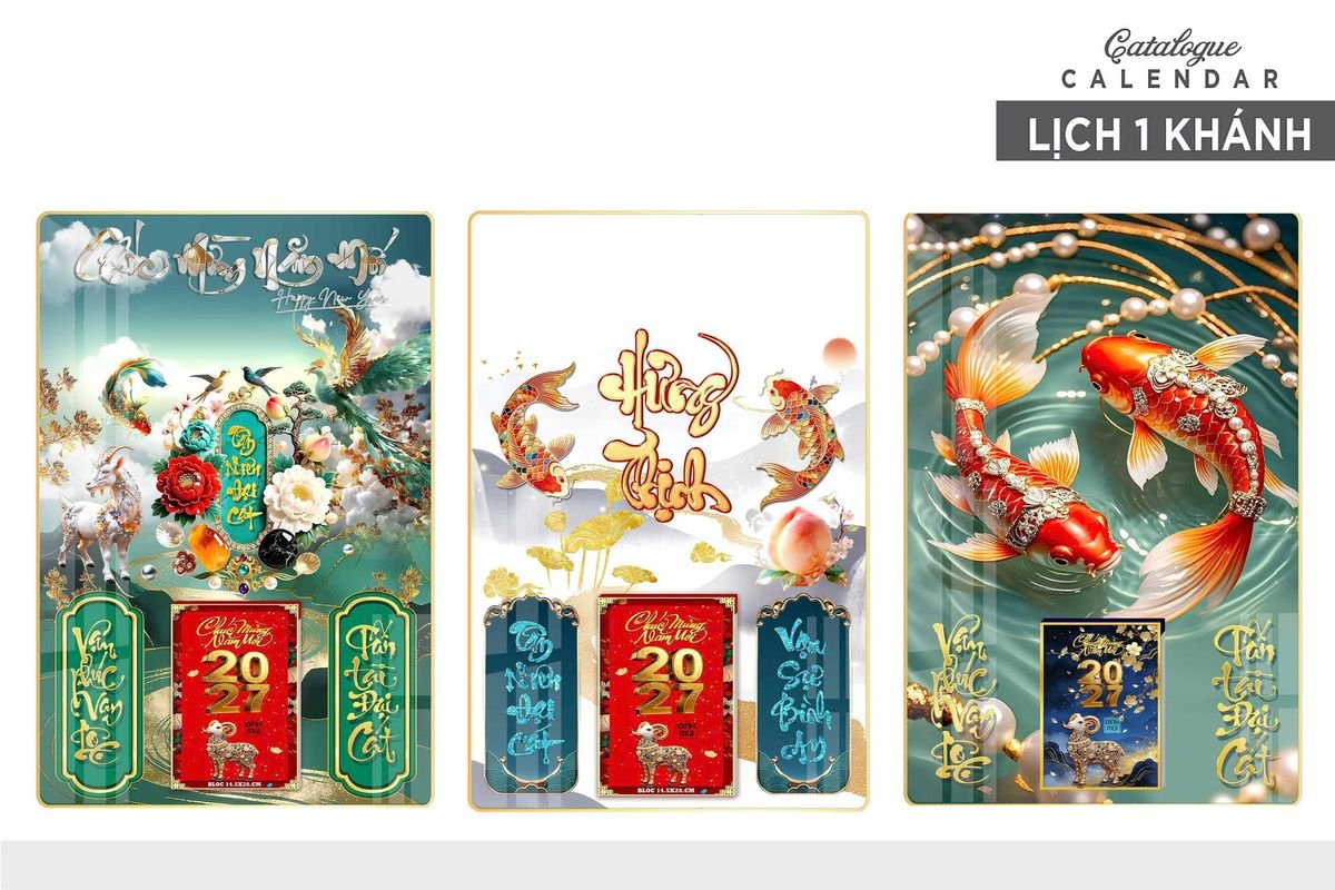 Lịch Gỗ Lamina Cao Cấp 40x60cm 2027 LM406_003 - Quà Tặng Quang Vũ