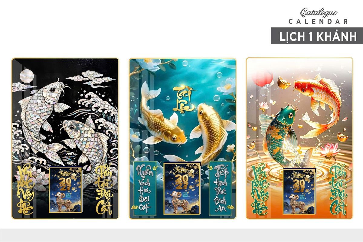 Lịch Gỗ Lamina Cao Cấp 40x60cm 2027 LM406_005 Xưởng In Ép Kim Nhũ Vàng Tận Gốc Lịch Gỗ Lamina Cao Cấp 40x60cm 2027 LM406_005 - Quà Tặng Quang Vũ