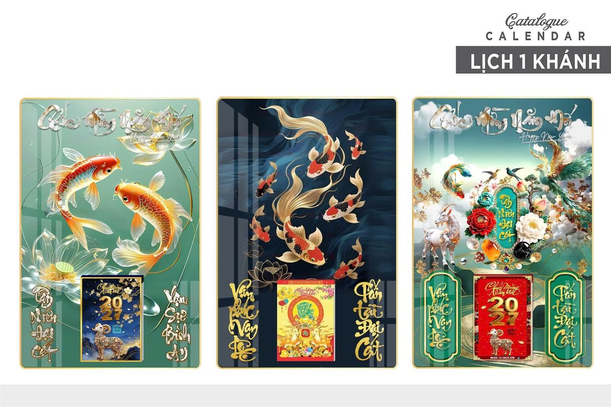 Lịch Gỗ Lamina Cao Cấp 40x60cm 2027 LM406_007 Xưởng In Ép Kim Nhũ Vàng Tận Gốc Lịch Gỗ Lamina Cao Cấp 40x60cm 2027 LM406_007 - Quà Tặng Quang Vũ
