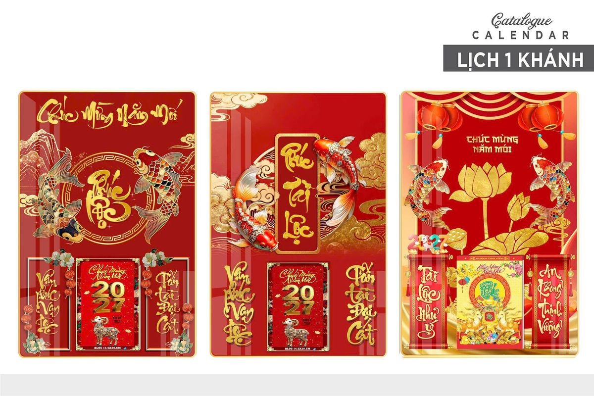 Lịch Gỗ Lamina Cao Cấp 40x60cm 2027 LM406_008 - Quà Tặng Quang Vũ