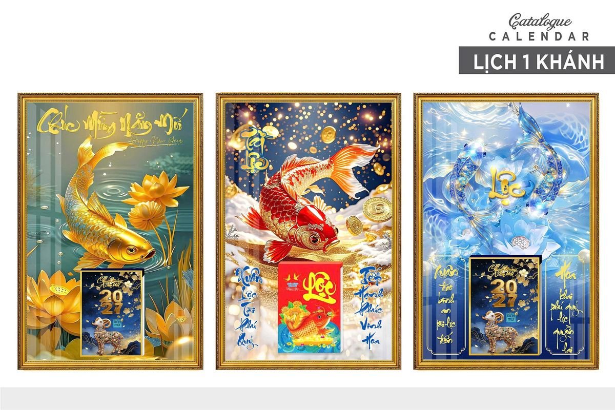 Lịch Gỗ Lamina Cao Cấp 40x60cm 2027 LM406_009 Xưởng In Ép Kim Nhũ Vàng Tận Gốc Lịch Gỗ Lamina Cao Cấp 40x60cm 2027 LM406_009 - Quà Tặng Quang Vũ