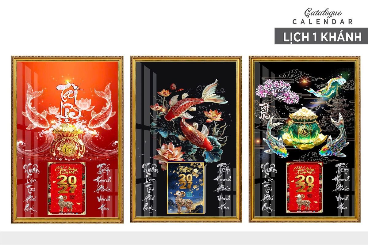 Lịch Gỗ Lamina Cao Cấp 40x60cm 2027 LM406_012 Xưởng In Ép Kim Nhũ Vàng Tận Gốc Lịch Gỗ Lamina Cao Cấp 40x60cm 2027 LM406_012 - Quà Tặng Quang Vũ