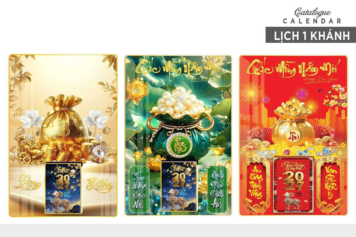 Lịch Gỗ Lamina Cao Cấp 40x60cm 2027 LM406_019 - Quà Tặng Quang Vũ