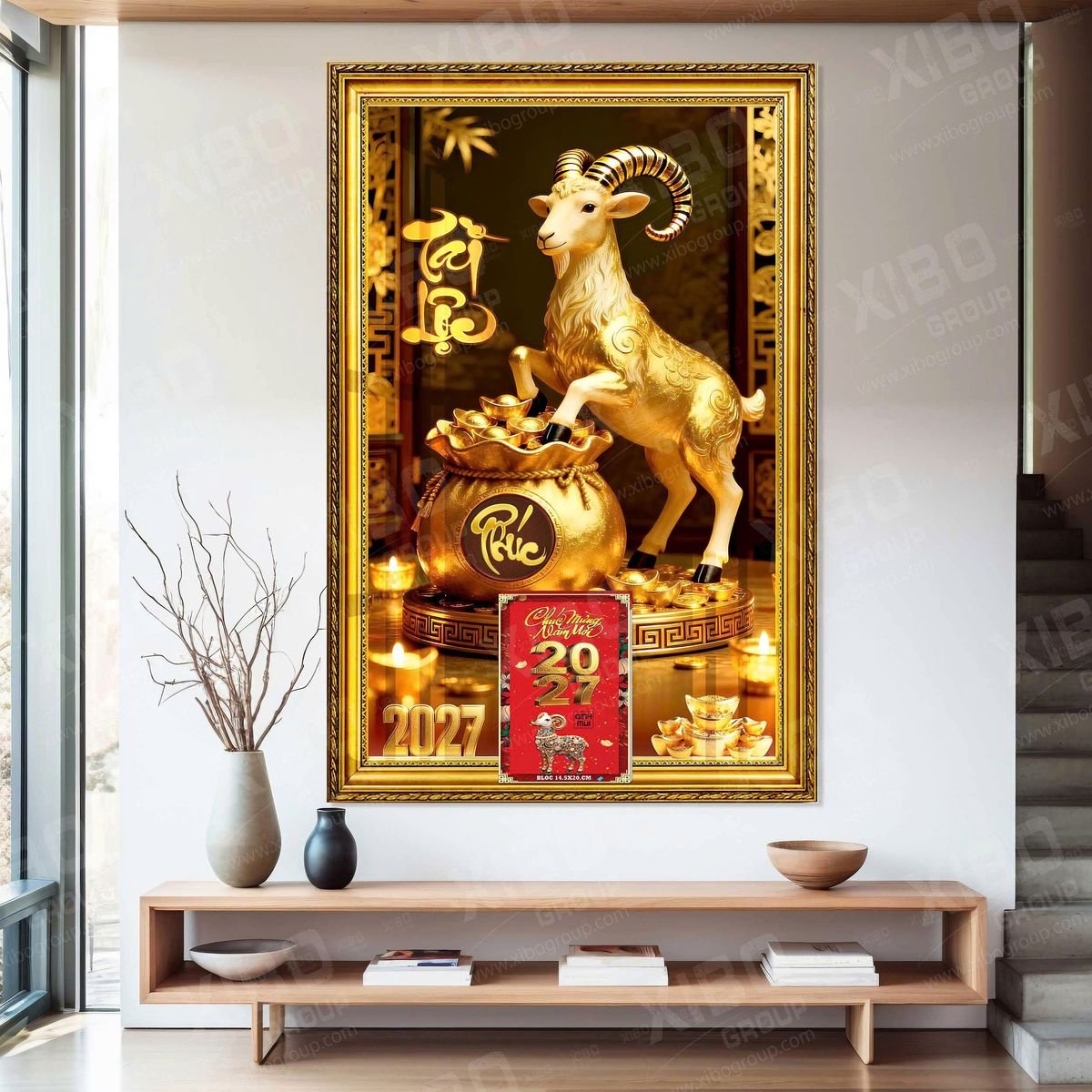 Lịch Gỗ Lamina Cao Cấp 40x60cm 2027 LM406_032 - Quà Tặng Quang Vũ
