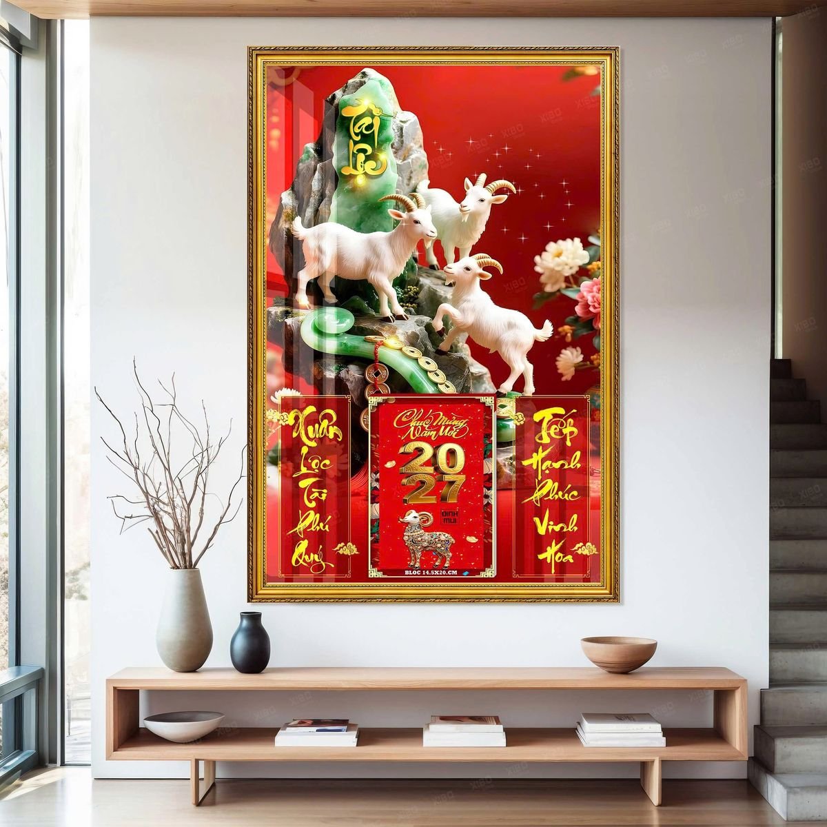Lịch Gỗ Lamina Cao Cấp 40x60cm 2027 LM406_033 Xưởng In Ép Kim Nhũ Vàng Tận Gốc Lịch Gỗ Lamina Cao Cấp 40x60cm 2027 LM406_033 - Quà Tặng Quang Vũ