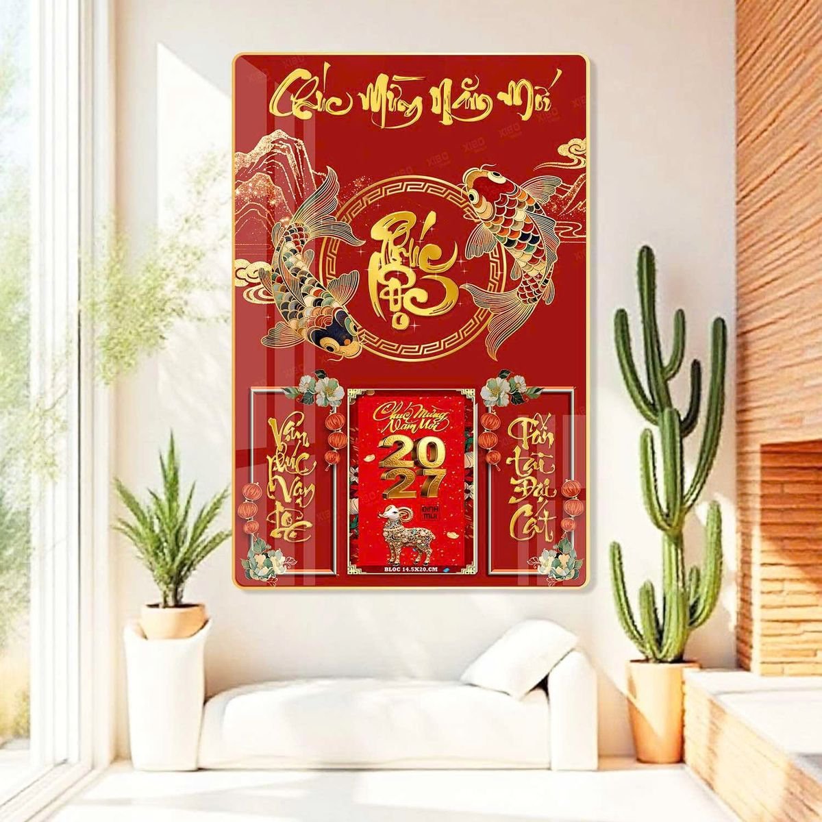 Lịch Gỗ Lamina Cao Cấp 40x60cm 2027 LM406_034 - Quà Tặng Quang Vũ