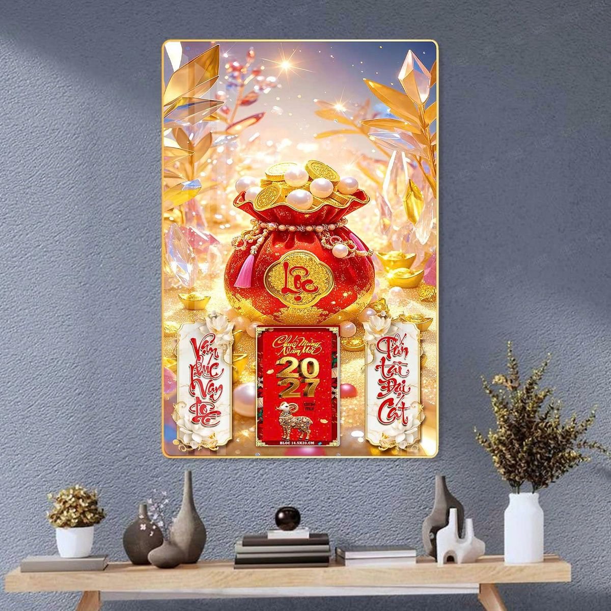 Lịch Gỗ Lamina Cao Cấp 40x60cm 2027 LM406_038 Xưởng In Ép Kim Nhũ Vàng Tận Gốc Lịch Gỗ Lamina Cao Cấp 40x60cm 2027 LM406_038 - Quà Tặng Quang Vũ