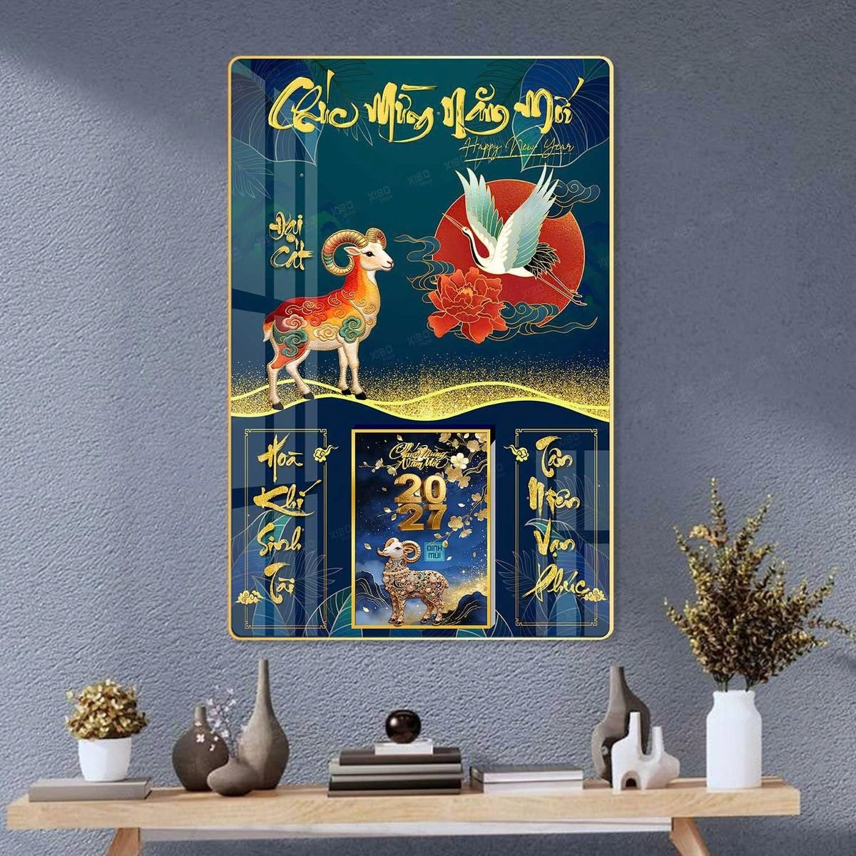 Lịch Gỗ Lamina Cao Cấp 40x60cm 2027 LM406_039 - Quà Tặng Quang Vũ