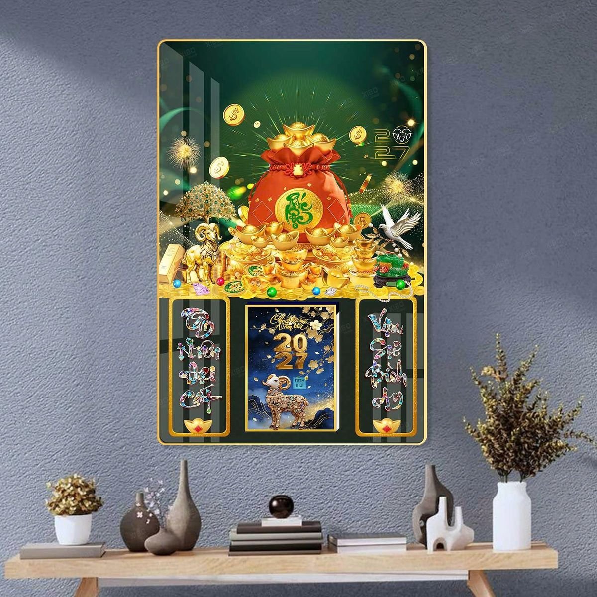 Lịch Gỗ Lamina Cao Cấp 40x60cm 2027 LM406_042 - Quà Tặng Quang Vũ