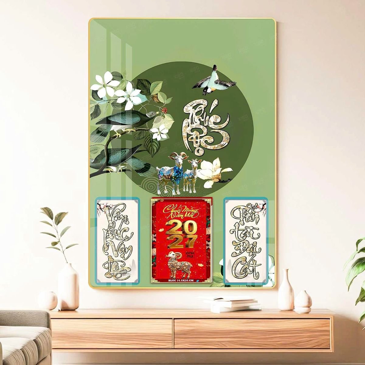 Lịch Gỗ Lamina Cao Cấp 40x60cm 2027 LM406_048 - Quà Tặng Quang Vũ