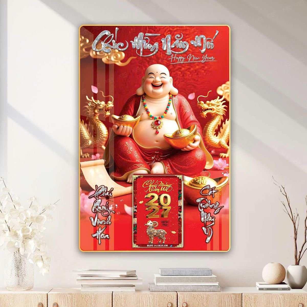 Lịch Gỗ Lamina Cao Cấp 40x60cm 2027 LM406_053 - Quà Tặng Quang Vũ