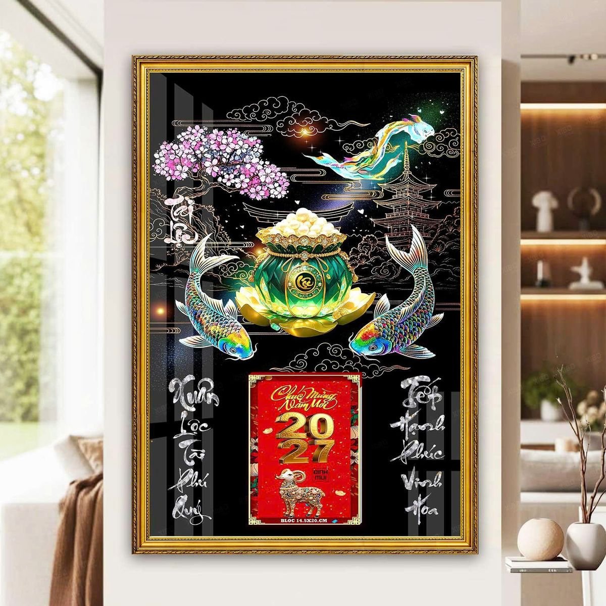 Lịch Gỗ Lamina Cao Cấp 40x60cm 2027 LM406_055 Xưởng In Ép Kim Nhũ Vàng Tận Gốc Lịch Gỗ Lamina Cao Cấp 40x60cm 2027 LM406_055 - Quà Tặng Quang Vũ
